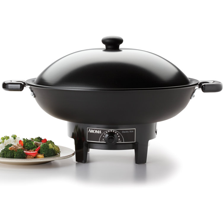 Aroma 6.5 Quart Electric Wok & Reviews Wayfair